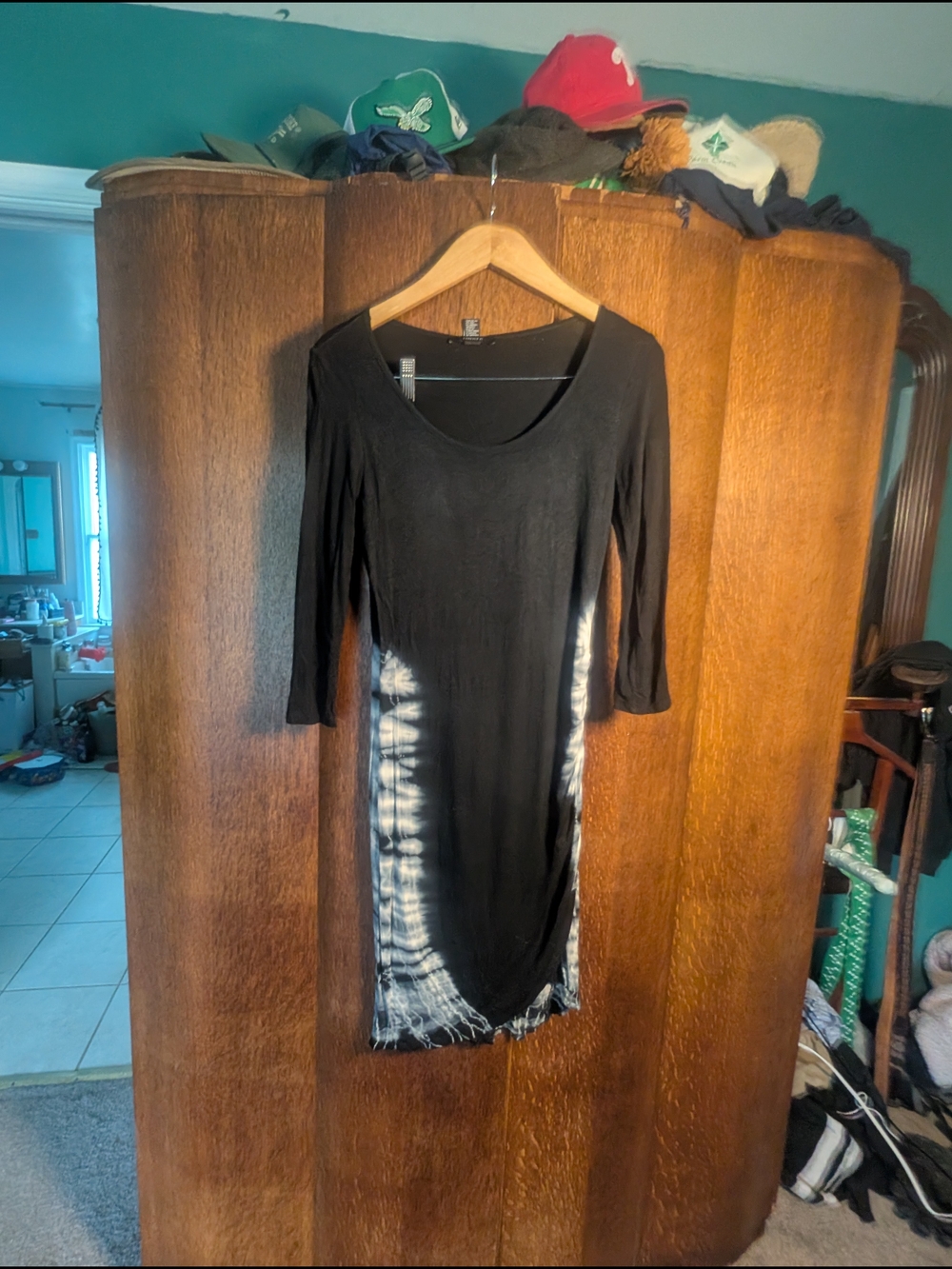 Forever 21 Black tie-dye Dress M